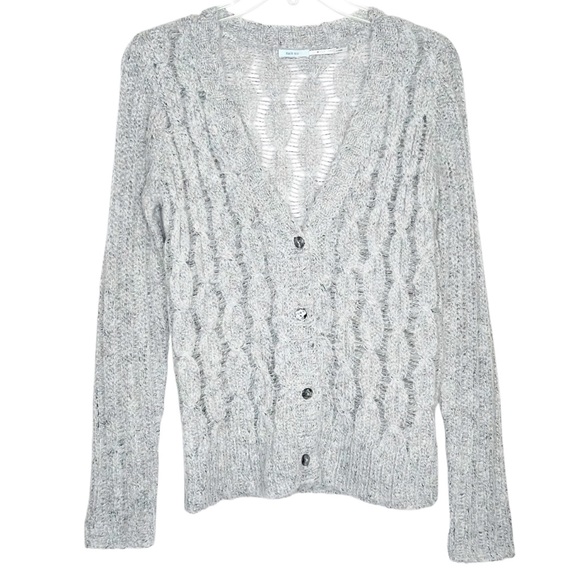 Urban Outfitters Kimchi Blue Mohair Alpace Blend Cardigan Sweater Size M Gray - Picture 1 of 8